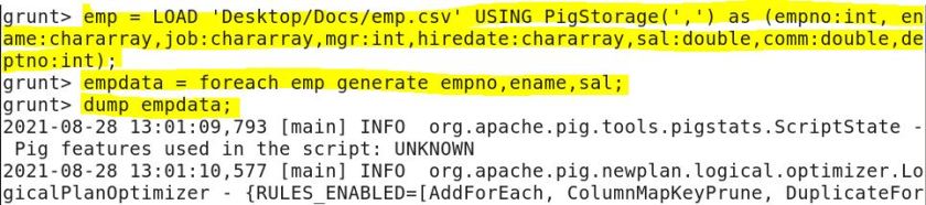 SelectSpecificColumnsPig