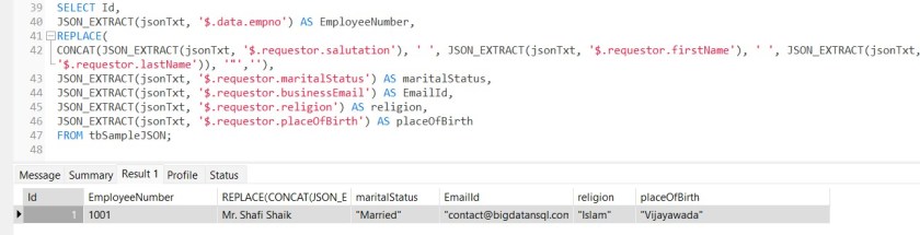 JSON_EXTRACT