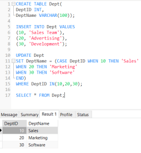 UPDATE with CASE in MySQL – Big Data & SQL
