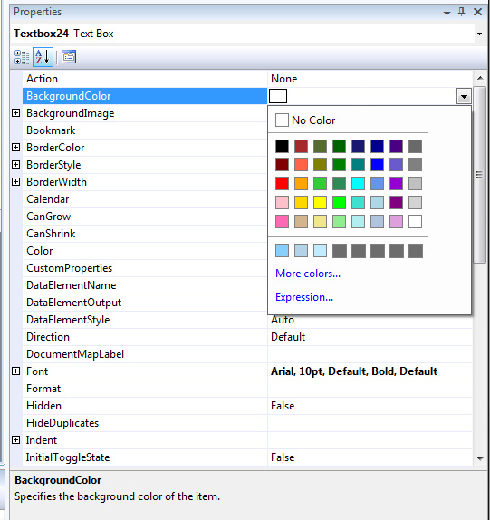 SSRS – Highlight cell color based on values – Big Data & SQL